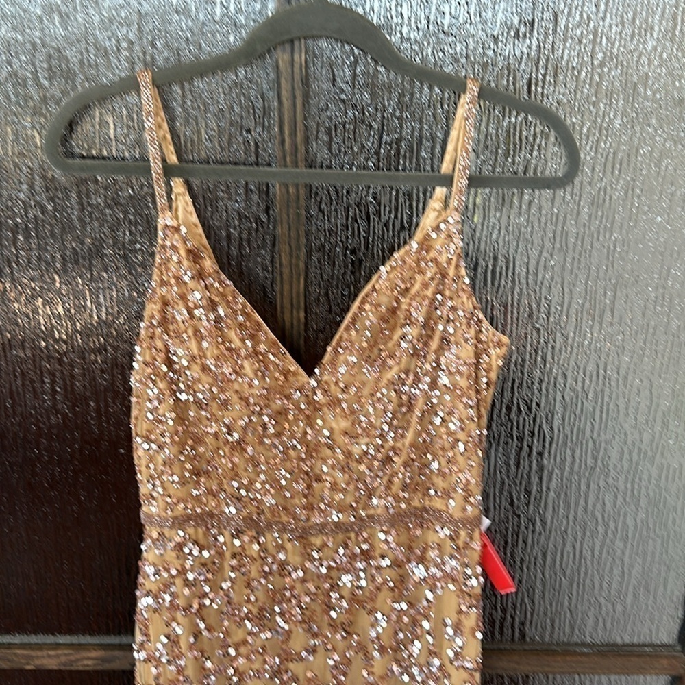 Mac Duggal SLEEVELESS V-NECK BEADED COLUMN GOWN size 10 NEW $398 Sold out - Picture 8 of 17